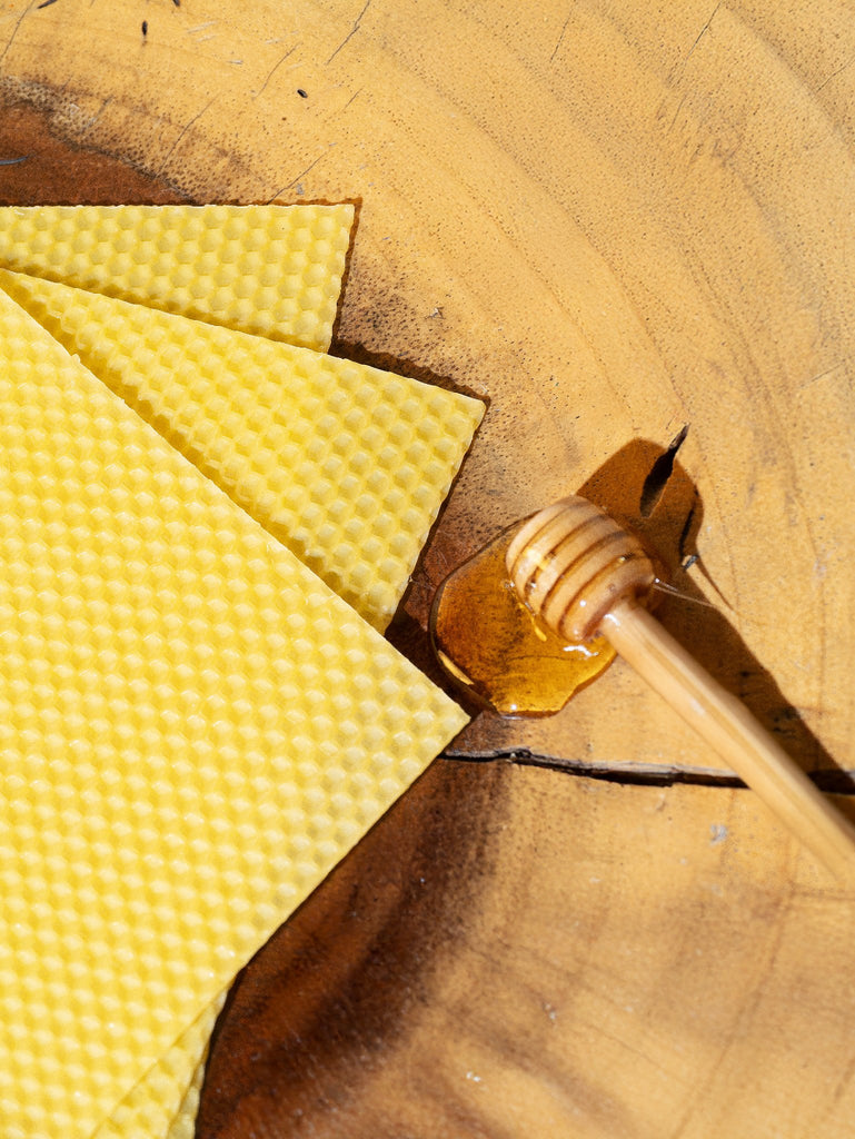 Cera de abeja natural en laminas