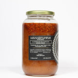 Miel de abeja Premium elaborada de forma artesanal adicionada con una mezcla de chiles secos naturales.